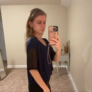 Victoria’s Secret sporty tee with mesh sleeves